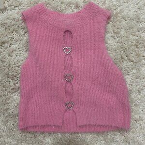 Pink Furry Tank Top